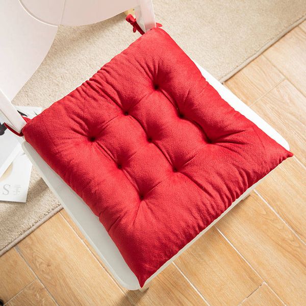 

decorative pillow for chair plain color seat pad kitchen buttocks chair cushion plush non-slip seat cushion car mat soft coussin