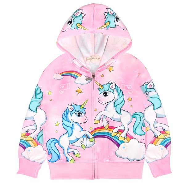 

kids jacket baby girls jackets clothing spring girls coat kids cartoon anime coat unicorn cartoon unicorn clothes, Blue;gray