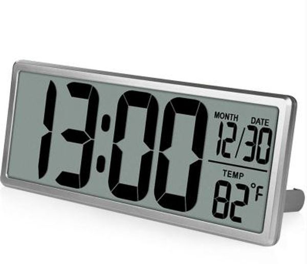 

цифровые настенные часы будильник extra large vision 13.8 "жк-дисплей будильник повтора календарь внутренняя температура офис декор