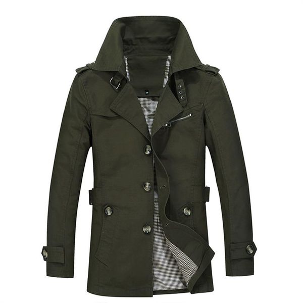 

new arrival spring autumn korean comfort men's coat quality long trench coat business casual windbreaker outwear men's jacket, Black;brown