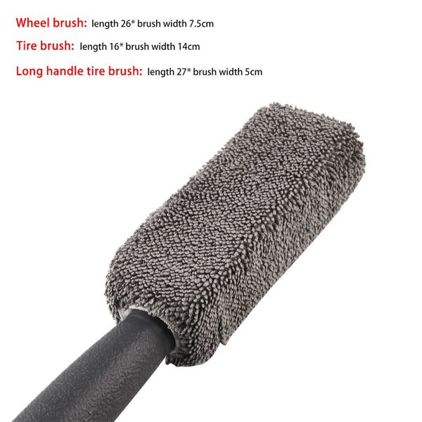 

automotive accessories car beauty tool car washing tool tire brush round head wheel hub brush set combination