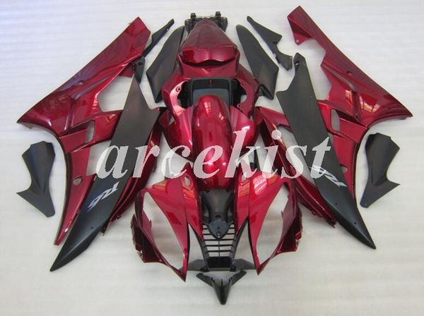 

new abs injection motorcycle fairings kits fit for yamaha yzf-r6 2006 2007 06 07 r6 custom red gloss