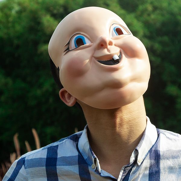 

хэллоуин карнавал косплей счастливый день смерти убийца пластиковые анфас пвх маска с универсальным размером