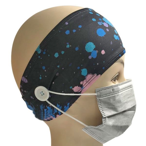 

button turban yoga fitness sports forehead turban breathable sweat-absorbent protection