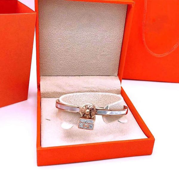 

donia jewelry party european and american fashion love shell series love lock micro inlaid zirconia bracelet women's bracelet gift, Black
