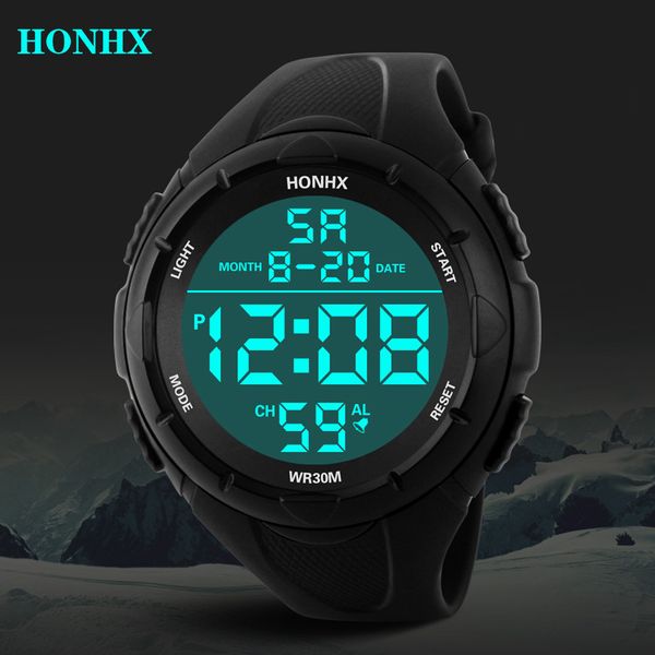 

honhx mens watches luxury digital led date sport outdoor electronic zegarek sportowy orologio uomo digitale reloj deportivo, Slivery;brown
