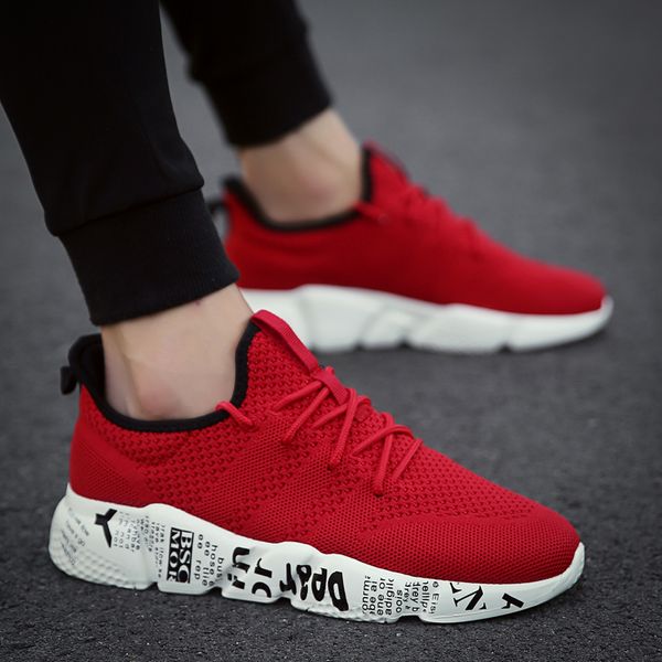

sooneeya size 35-47 woven sneakers men red mesh comfort sneakers outdoor professional footwear for male light athletic shoes