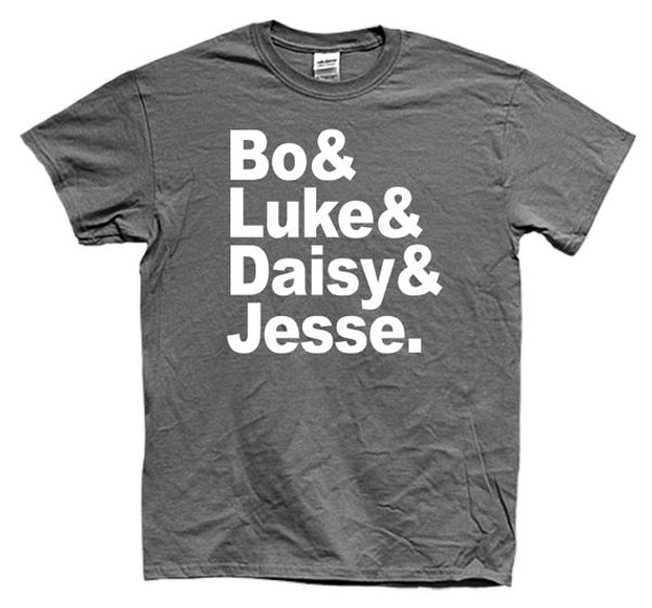 

bo luke daisy jesse t-shirt short sleeve many colors more size and colors-b011, White;black
