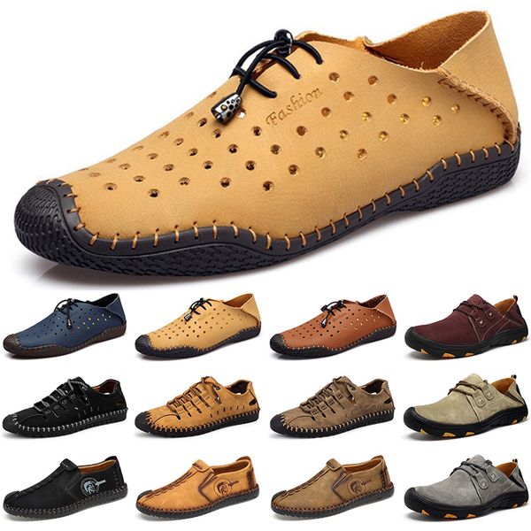

new designer luxury men casual shoes black loafers flat suede leather slip on fashion breathable mens trainers sneakers size 38-45 color19