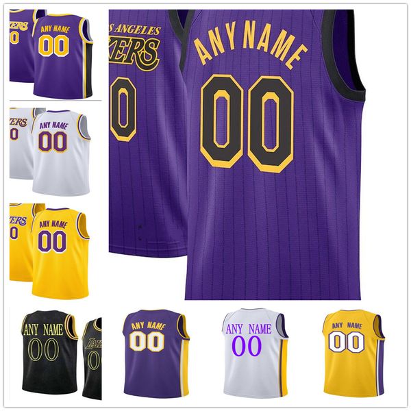 

Cu tom printed lo angele laker jer ey 2019 new yellow white pueple black city ba eball jer ey me age number name on the order