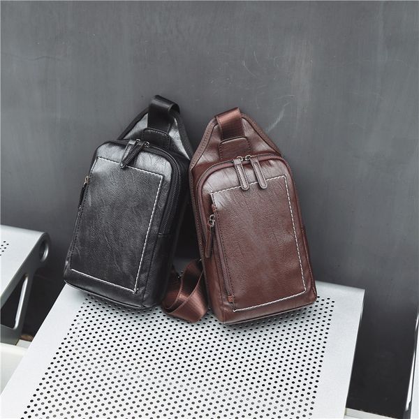 

leisure street chest bag retro trend bag back new korean version chest men and women fashion small backpack