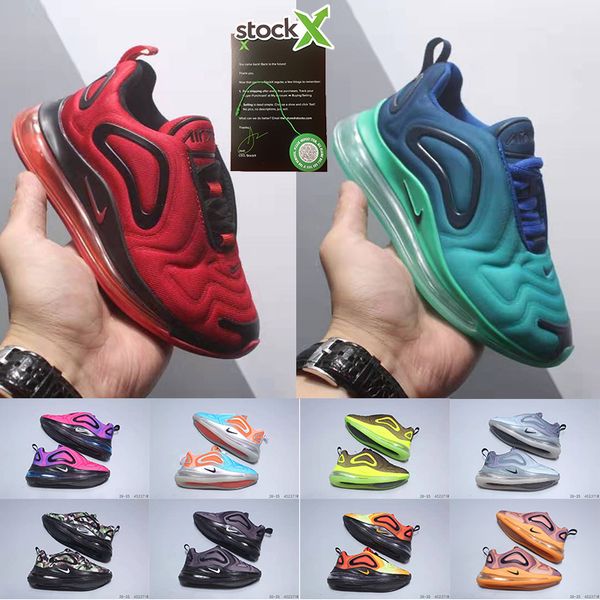 

stockX 720 детей кроссовки Electric Green Volt Aurora Космический Волк Серый университет Красный Психические Порошковые ДЕТСКИЕ Trainer Спорт Кроссовки