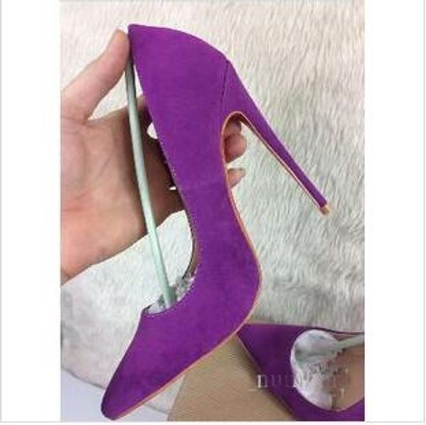 

So kate tyle 8cm 10cm 12cm high heel hoe red bottom black blue uede pointed toe wedding hoe big ize 34 44