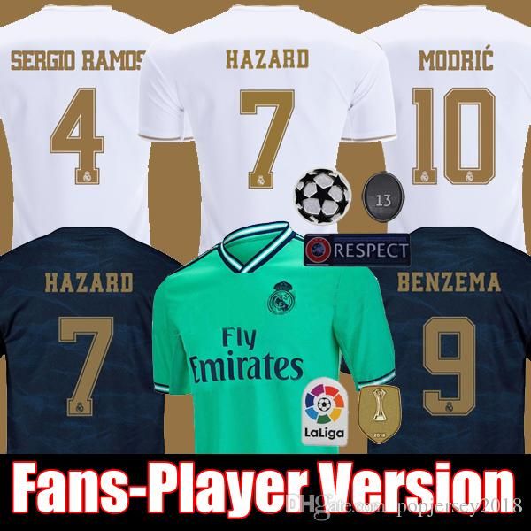 

Fan player ve ion 19 20 hazard jovic mendy rodrygo real madrid occer jer ey 2019 2020 cami eta football hirt men and kid kit et top