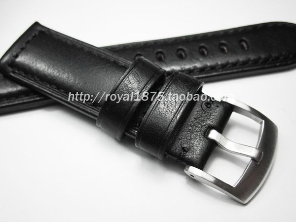 

26mm black 22mm 24mm retro italy calf leather universal watchband replace for pam 44111 pilot universal watch strap, Black;brown