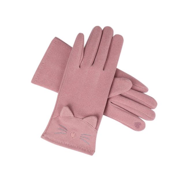 

леди осень тонкий кашемир перчатки стрейч перчатки милый кролик мех кашемир чтение вождения перчатки удобные руки чувствовать, Blue;gray