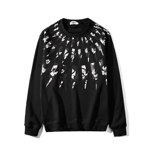 

new autumn designer mens women sweater hoodies lightninground collar fashion clothing men sports shirt hoodies size s-xl, White;black