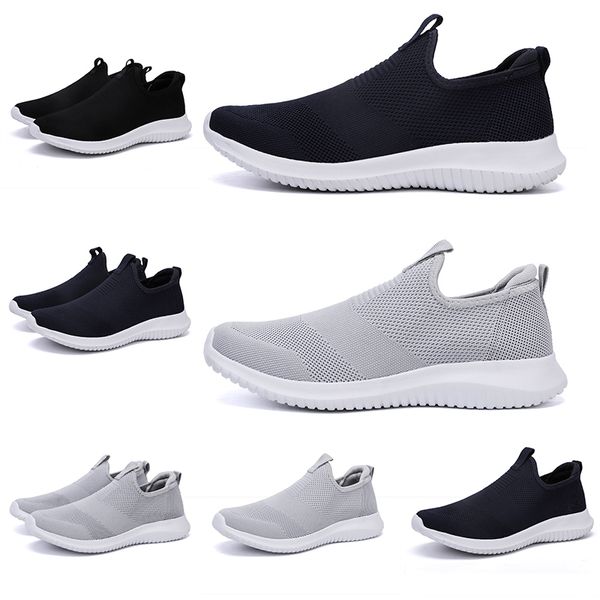 Drop Shipping Damen Herren Laufschuhe Schwarz Weiß Marineblau Schnürlose Herrentrainer Slip-on-Sportsneaker Hausgemachte Marke Made in China