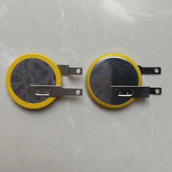 

Solding Welding CR2032 Button cell battery with Pins /Tabs 200pcs per lot