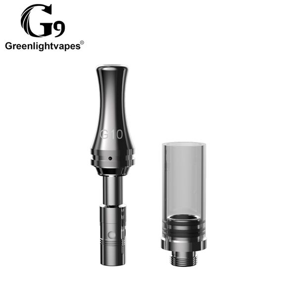 

Greenlightvapes G10 Пустое масло Керамические картриджи Катушка Тележка Бак Испаритель Воск Ручка Для густого масляного распылителя 100% Нет утечки