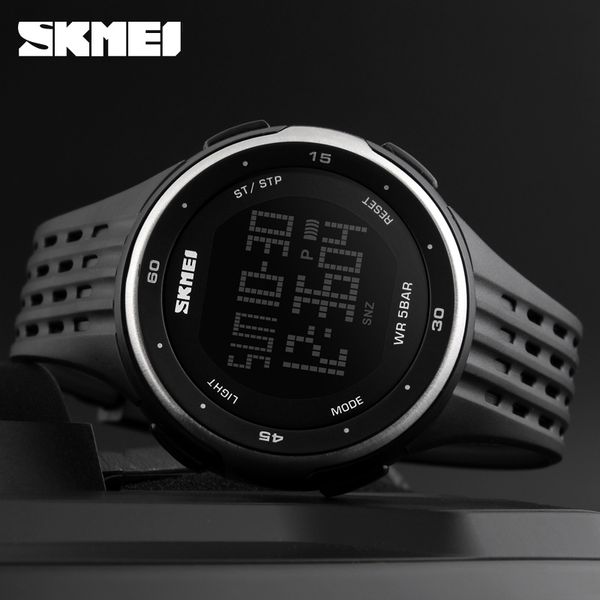 

men sport watches skmei brand 50m waterproof digital led watch women outdoor electronics wristwatches relogio masculino, Slivery;brown
