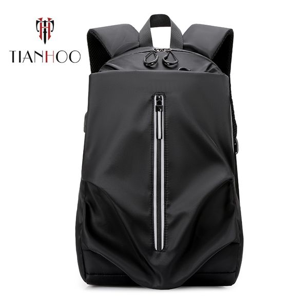 

tianhoo polyester campus backpack school male backpack travel leisure bag