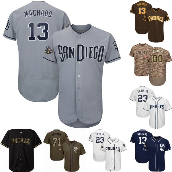 

San Diego 23 Fernando Tatis Jr. 13 Manny Machado 4 Wil Myers 30 Eric Hosmer 32 Franmil Reyes 24 Alex Dickerson Padres Baseball Jerseys