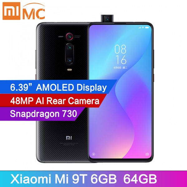 

(Предпродажа)глобальная версия Xiaomi Mi 9T 6GB 64GB мобильный телефон Snapdragon 730 AI 48MP задняя камера 4000 мАч 6.39 " AMOLED дисплей MIUI 10