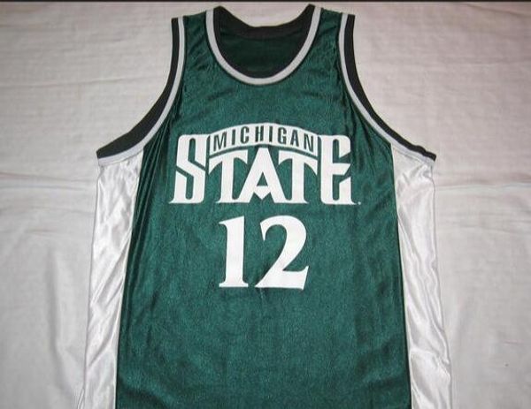 

custom men youth women vintage mateen cleaves #12 michigan state basketball jersey size s-4xl or custom any name or number jersey, Black