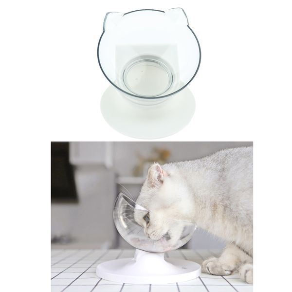 

2pieces round kitten elevated bowls raised feeder w/ stand single bowl