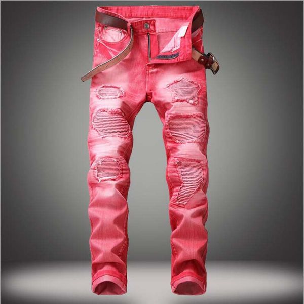 

men's jeans denim jeans stretch mid-rise straight quality cotton denim pantalones cats clothing homme, Blue