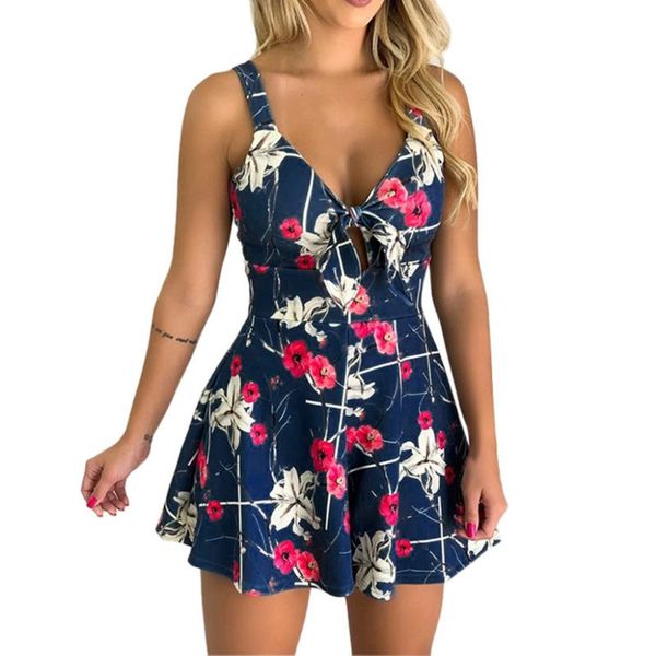 

women's print casual femme combinaison overalls playsuit bodysuit general body boho romper women's summer clothing 2020 f4, Black;white