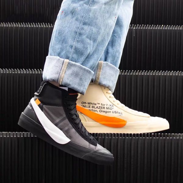 

off w white x nÃ­ke blazer studio mid queen the ten all hallows eve grim reepers spooky pack grim reaper black sneakers running shoes 112594