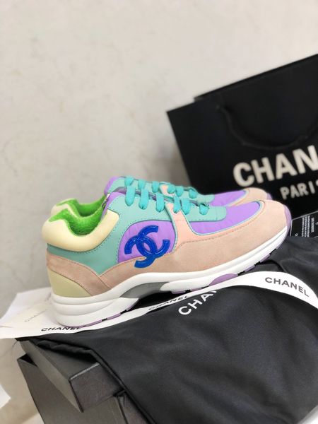 

2020 new women shoes fashion sneakers luxury breathable lace up with original box chaussures lady casual woman shoes, Black