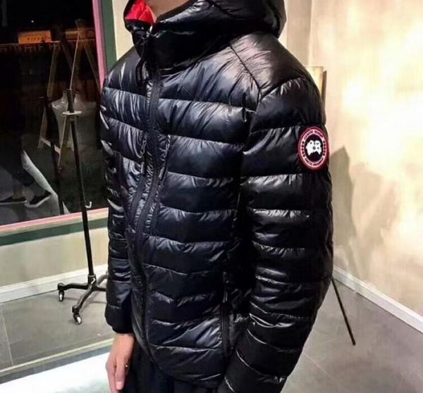 

New 2019 canada down jacket men thick warm 90 white duck down hooded natural fur collar man jacket waterproof men coat, Black