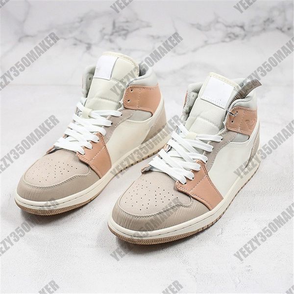 

2019 1 1s milan khaki pink basketball shoes sport upper designer shoes fashion athletic trainers sneakers with box cv3044-100
