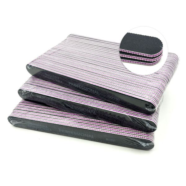 

25pcs/lot eva nail file buffing 100/180 black diamond sandpaper sanding nail buffer washable manicure pedicure accessoires tools