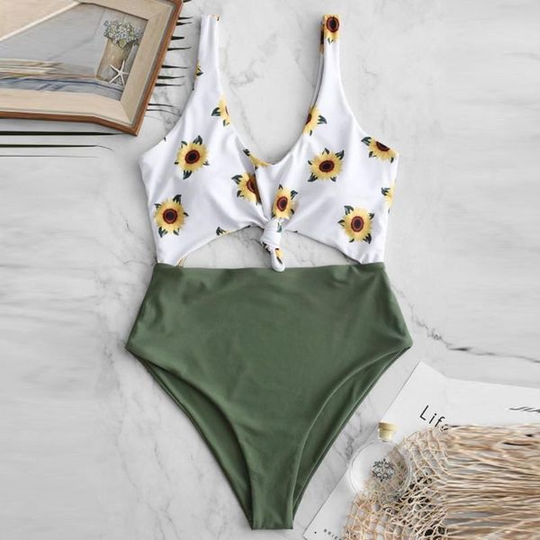 

women's swimwear 2020 retro elastic high cut low back swimwear vintage bathing suit high waisted bikini push up tankini monokini, White;black