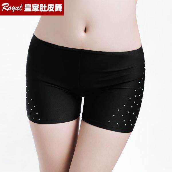 

new rhinestone safety shorts bellydancing pants belly dance costume short pant for performance 13colors -9010, Black;red