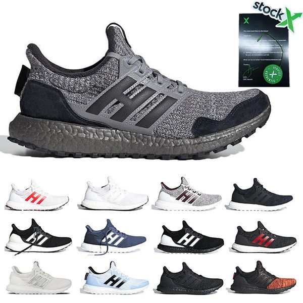 

With Stock X chaussures Ultra Boost 4.0 Running Shoes All Blacks Triple White Walkers Lannister Stark Ultraboost 4s Trainers Sports Sneakers