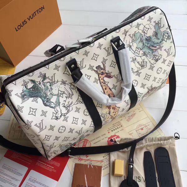 

2019 2020 good quality men white animal keepall 45travel tote bag handbag 13 loui vuitton 13 00 luggage hoe not off hed wool d2633, White;golden