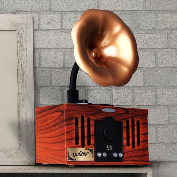 

personalized is retro mini gramophone bluetooth speaker