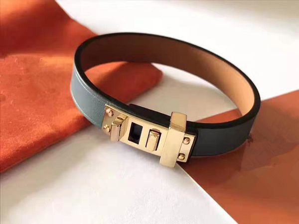 

luxury designer jewelry women bracelets stainless steel metal mens bracelets fashion plain weave leather bracelet love bracelet, Black