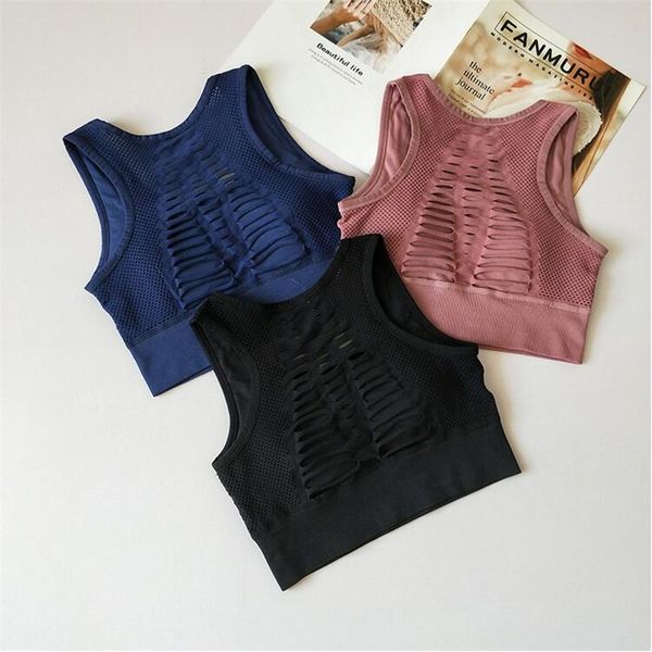 

sports bra women mesh brathable sport push up female gym fitness sports underwear seamless running yoga bra, White;black