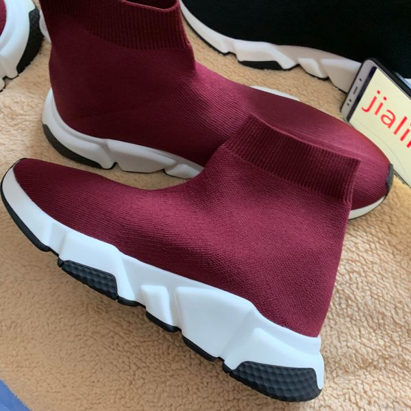 

brand sock shoe mens womens speed trainers sneakers fashion knit mesh air shoes boot, Black