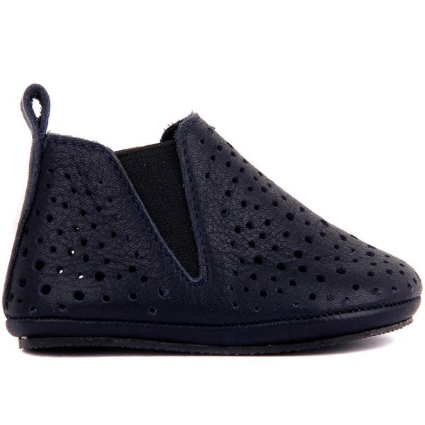

Sail Lakers-Navy Blue Leather Baby Shoe