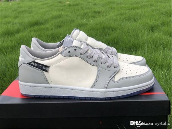 

2020 новые аутентичные воздуха 1 dr низкий og высокий cn8607-002 волк серый 1s sail фотон пыли белый mens basketball дизайнерская обувь люкс