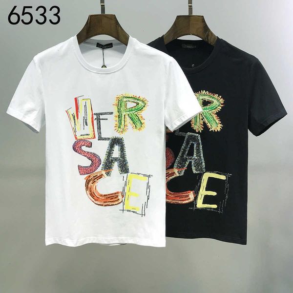 

мужская футболка мода повседневная тенденция размер -3xl удобная дышащая wsj015#111590, White;black