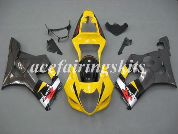 

4gifts injection mold new abs motorcycle full fairings kifs fit for suzuki gsx-r1000 k3 2003 2004 03 04 gsxr1000 bodywork set yellow gray