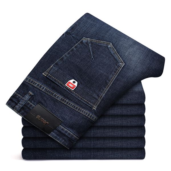 

2020 brand jeans plus size 40 42 44 46 men new fashion slim fit denim pants trousers streetwear, Blue
